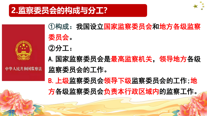 6.4 国家监察机关 课件(共23张PPT)+内嵌视频 -2023-2024学年道德与法治八年级下册