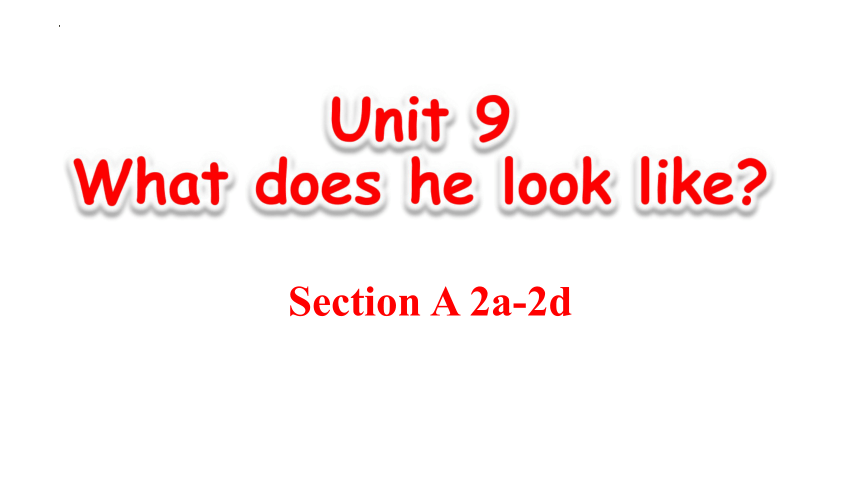 Unit 9 What does he look like? Section A 2a-2d课件(共26张PPT)2023-2024学年人教版七年级英语下册