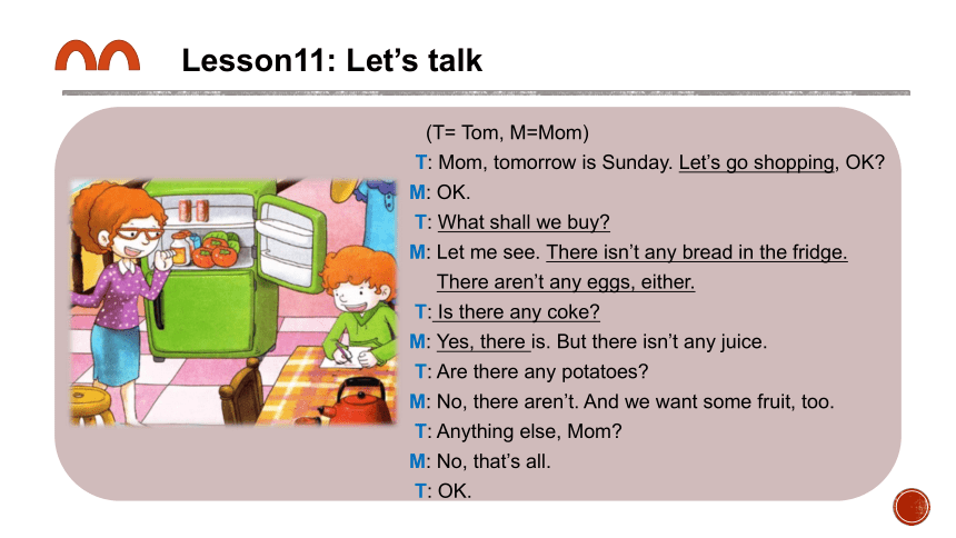 lesson 11 There isn't any bread in the fridge 课件(共28张PPT)