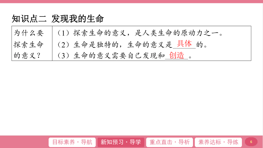 （核心素养目标）10.1 感受生命的意义 学案课件(共23张PPT) 2024-2025学年道德与法治统编版七年级上册