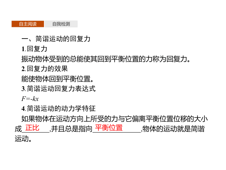 第二章　3　简谐运动的回复力和能量—2020-2021【新教材】人教版（2019）高中物理选修第一册课件(共37张PPT)