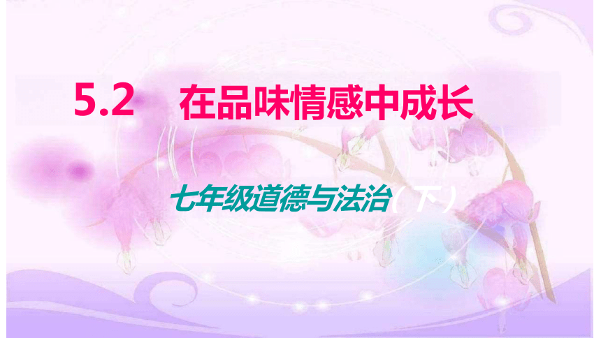 5.2 在品味情感中成长 课件(共22张PPT)+内嵌视频-2023-2024学年统编版道德与法治七年级下册