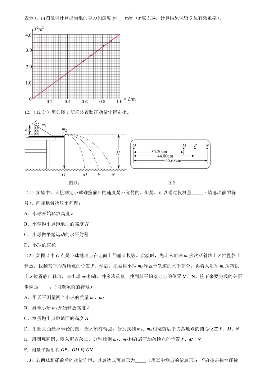 广东省广州市第十六中2023-2024学年高二下学期期中考试物理试卷（含解析）