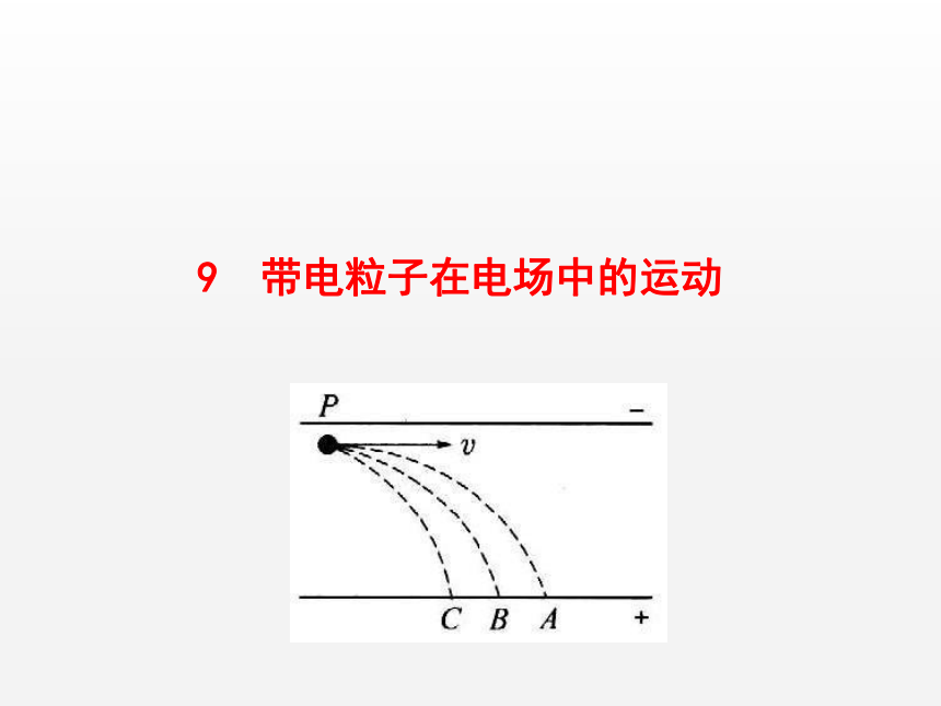 人教版 高二物理选修3-1 第一章 1.9带电粒子在电场中的运动课件（共37张PPT）