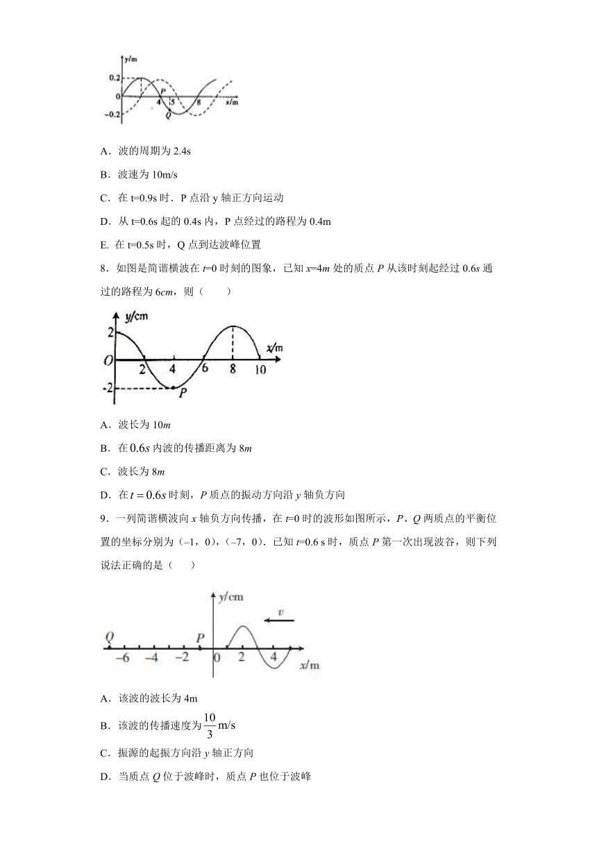 上海市甘泉高中2019-2020学年物理沪科版选修3-4：2.2机械波的描述 跟踪训练（含解析）