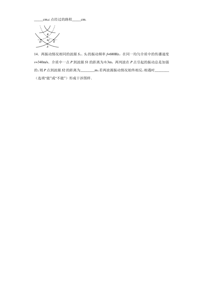 邻水县第二中学2019-2020学年高中物理教科版选修3-4：2.5波的干涉、衍射 巩固练习（含解析）