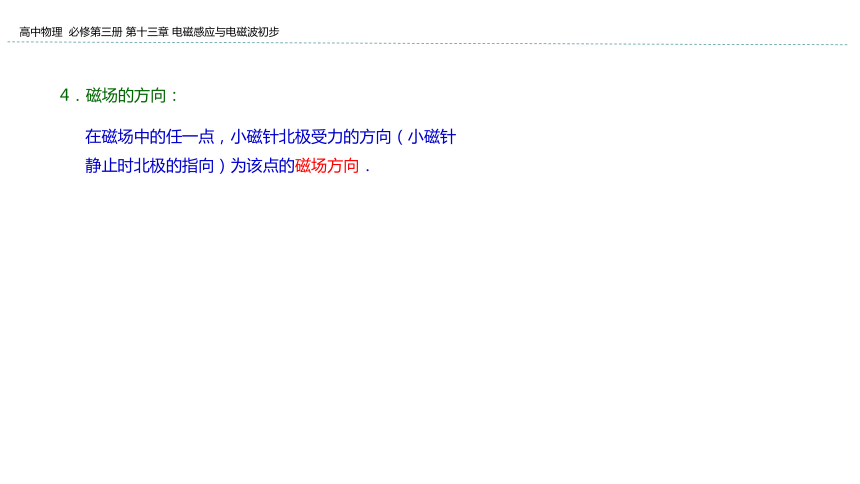 新教材物理必修第三册 13.1 磁场 磁感线 课件（31张ppt）