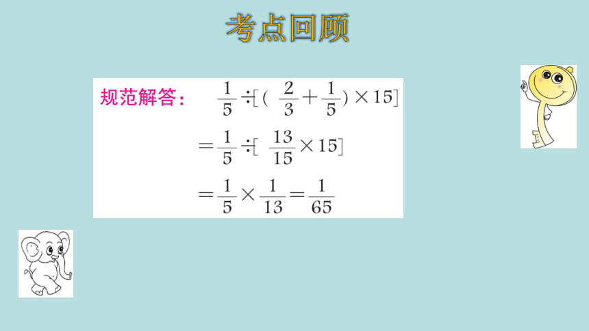 人教版数学六年级上册3. 分数除法  整理和复习 课件（21张ppt）