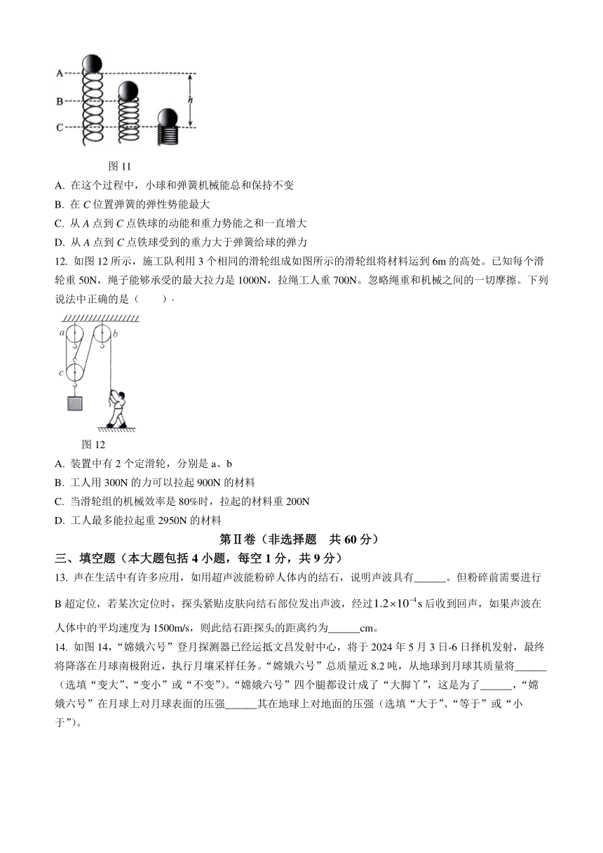 山东省日照市东港区2023-2024年下学期九年级二模考试物理试题(无答案)