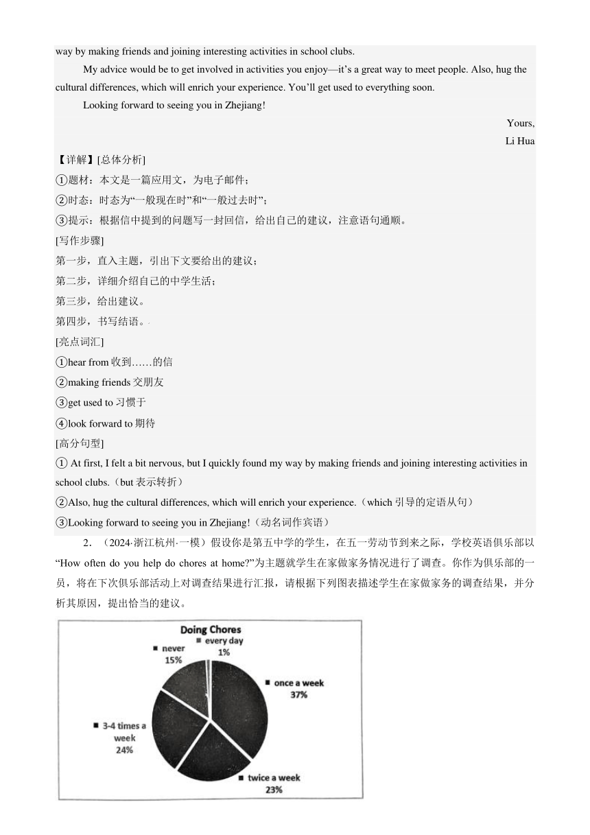 2024年中考英语（书面表达）模拟真题 (浙江专用) （含解析）