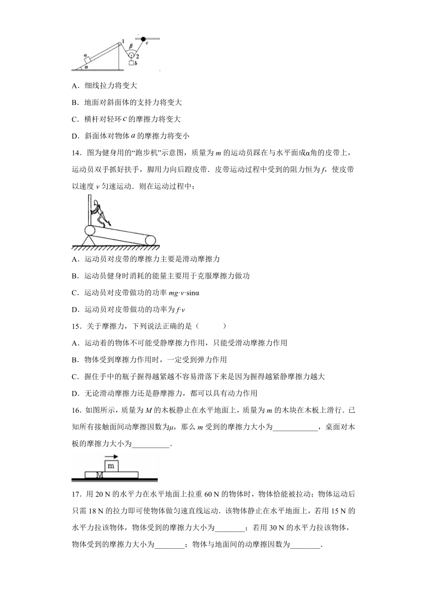 高中物理人教新课标版必修1： 重力 弹力 摩擦力 强化训练（含解析）