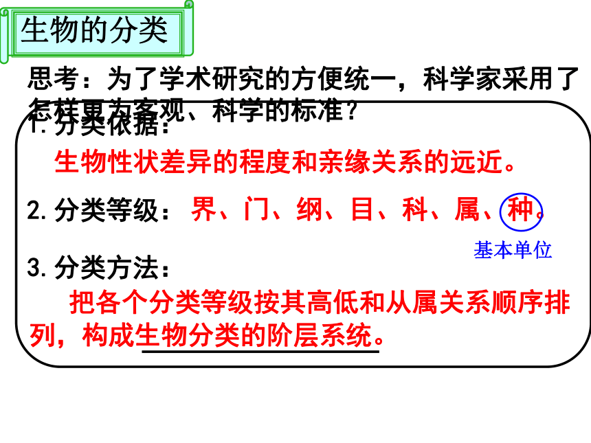 北师大版八年级下册生物 22.1生物的分类 课件 (共28张PPT)