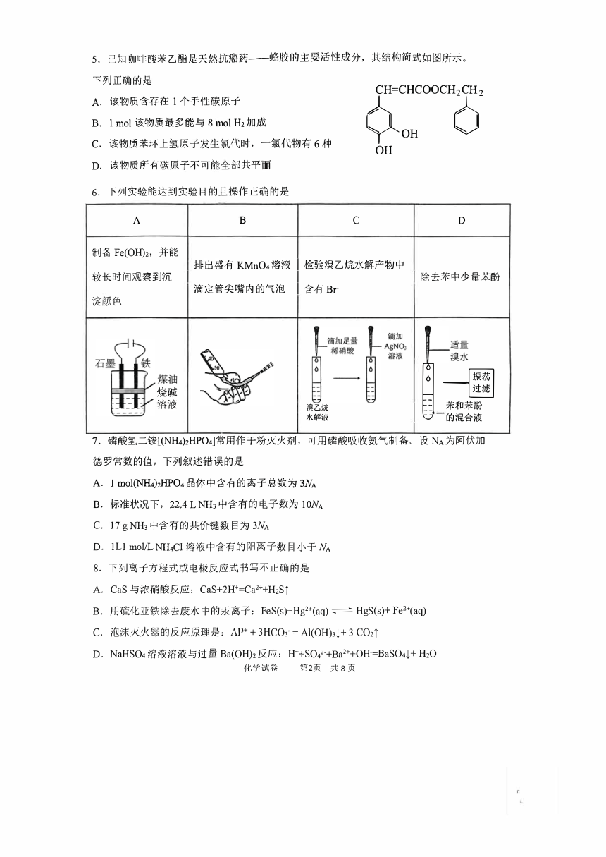 天津市十二区重点学校2024届高三下学期联考（二）化学试卷（PDF版含答案）