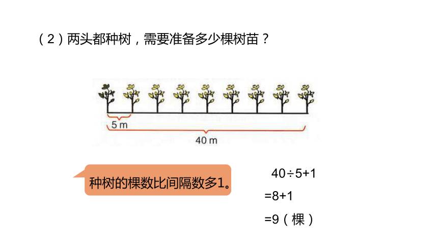 冀教版数学四年级上册第9单元探索乐园植树问题课件（24张PPT)