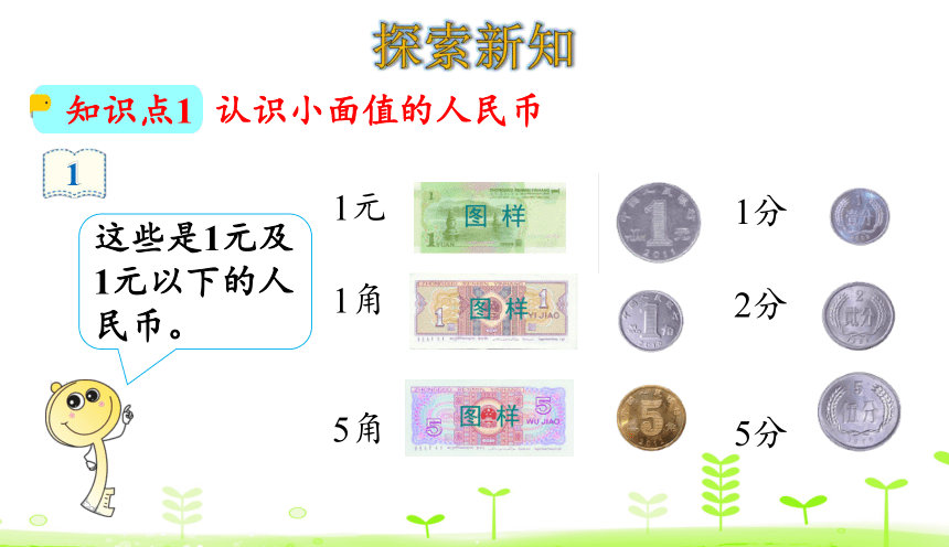 人教版数学一下5.1 认识人民币及元、角、分 课件（20张ppt）