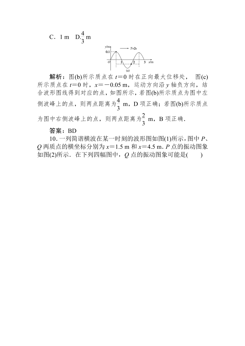 高中物理人教版课上随堂练习选修3-4 第十二章《机械波》测试卷 Word版含解析