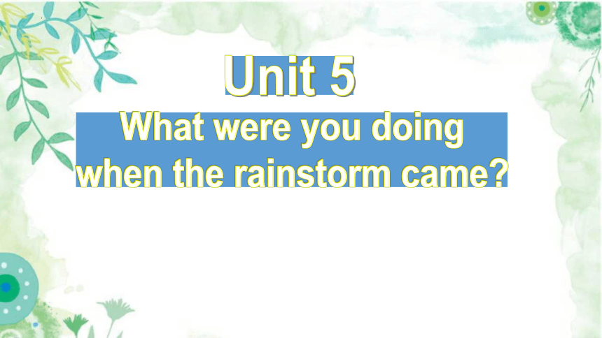 Unit 5 What were you doing when the rainstorm came Section B 3a-selfcheck 课件(共32张PPT) 人教版英语八年级下册