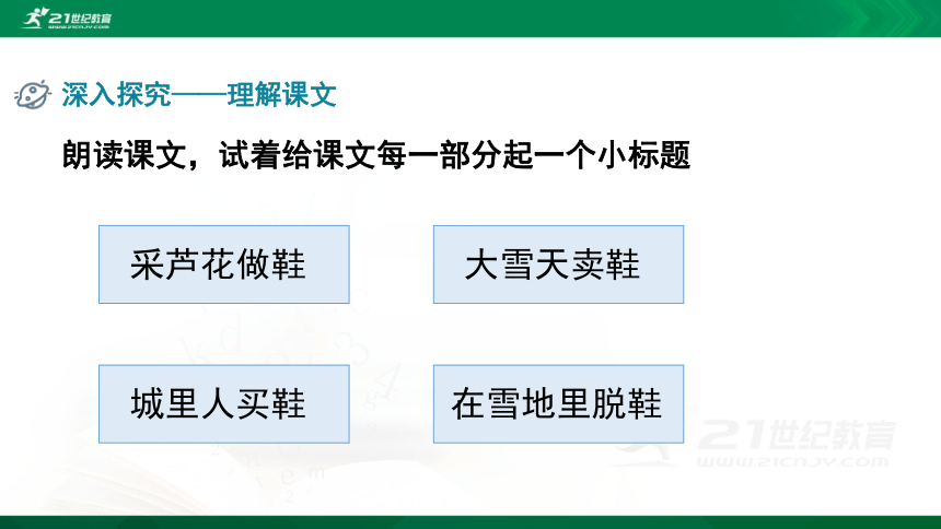 人教统编版四年级下册语文课件 - 《20.芦花鞋》 （共23张PPT）