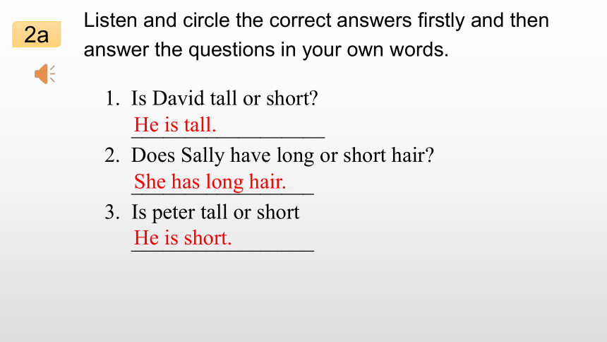 人教版初中英语七年级下册课件 Unit 9 What does he look like?Section A 2a-2d课件（共17张PPT）