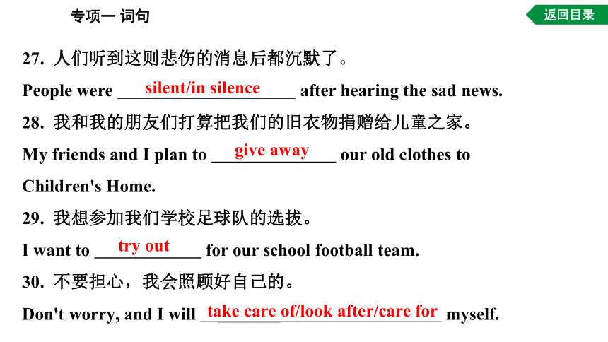 期末复习专项强化练专项一词句练习课件(共43张PPT) 2023-2024学年人教版英语八年级下册