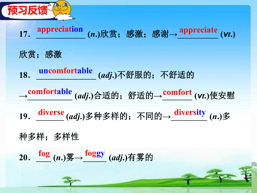 人教版高中英语选修六课件：Unit5 The power of nature Period 1 Key words(共34张PPT)