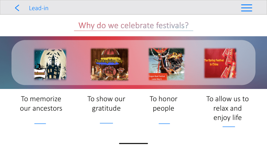 人教版（2019）必修第三册Unit 1 Festivals and Celebrations Reading and Thinking 课件(共20张PPT)