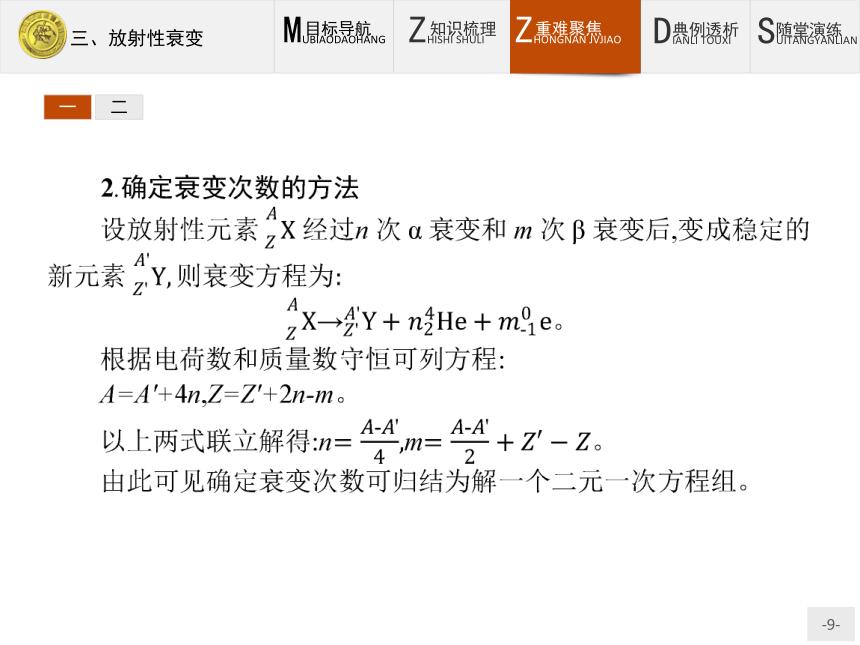 高中物理人教版选修1-2课件：3.3 放射性衰变(共22张PPT)