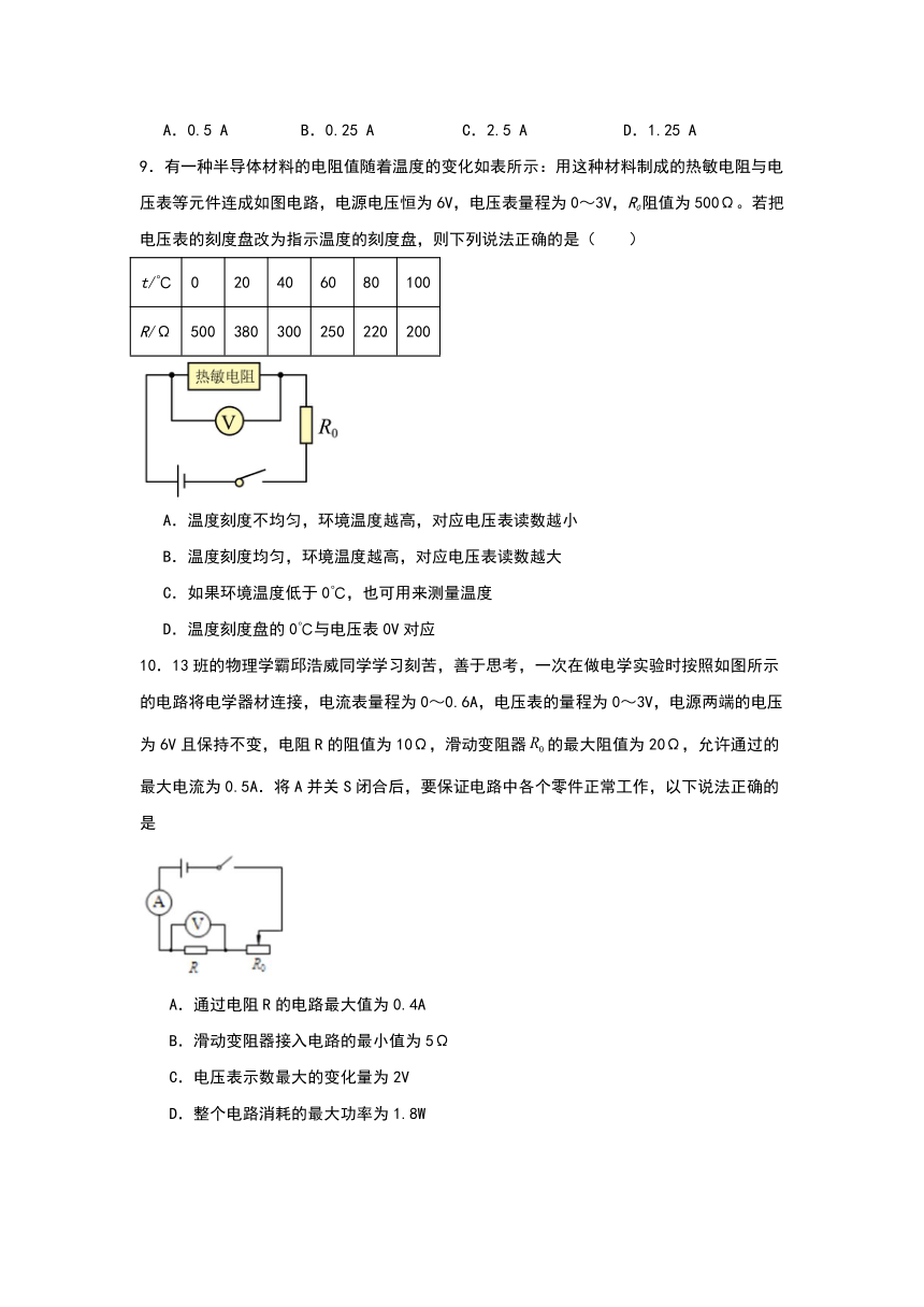 2024年福建省永春县第一中学自主招生物理科模拟试题（三）（含解析）