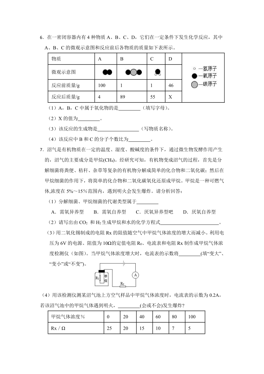 2024年浙江省科学中考考前每日一练 第35卷（含解析）