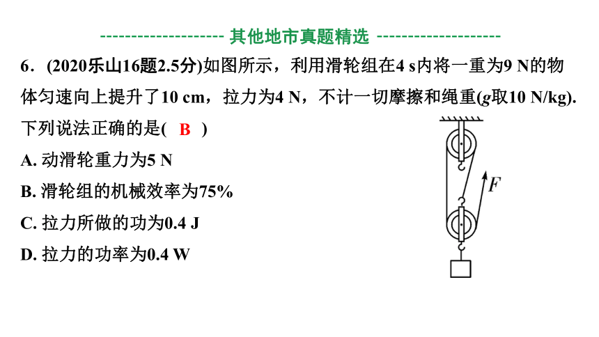 2024四川中考物理二轮重点专题研究 第十三讲  简单机械 第2节  滑轮  斜面  机械效率（课件）(共45张PPT)