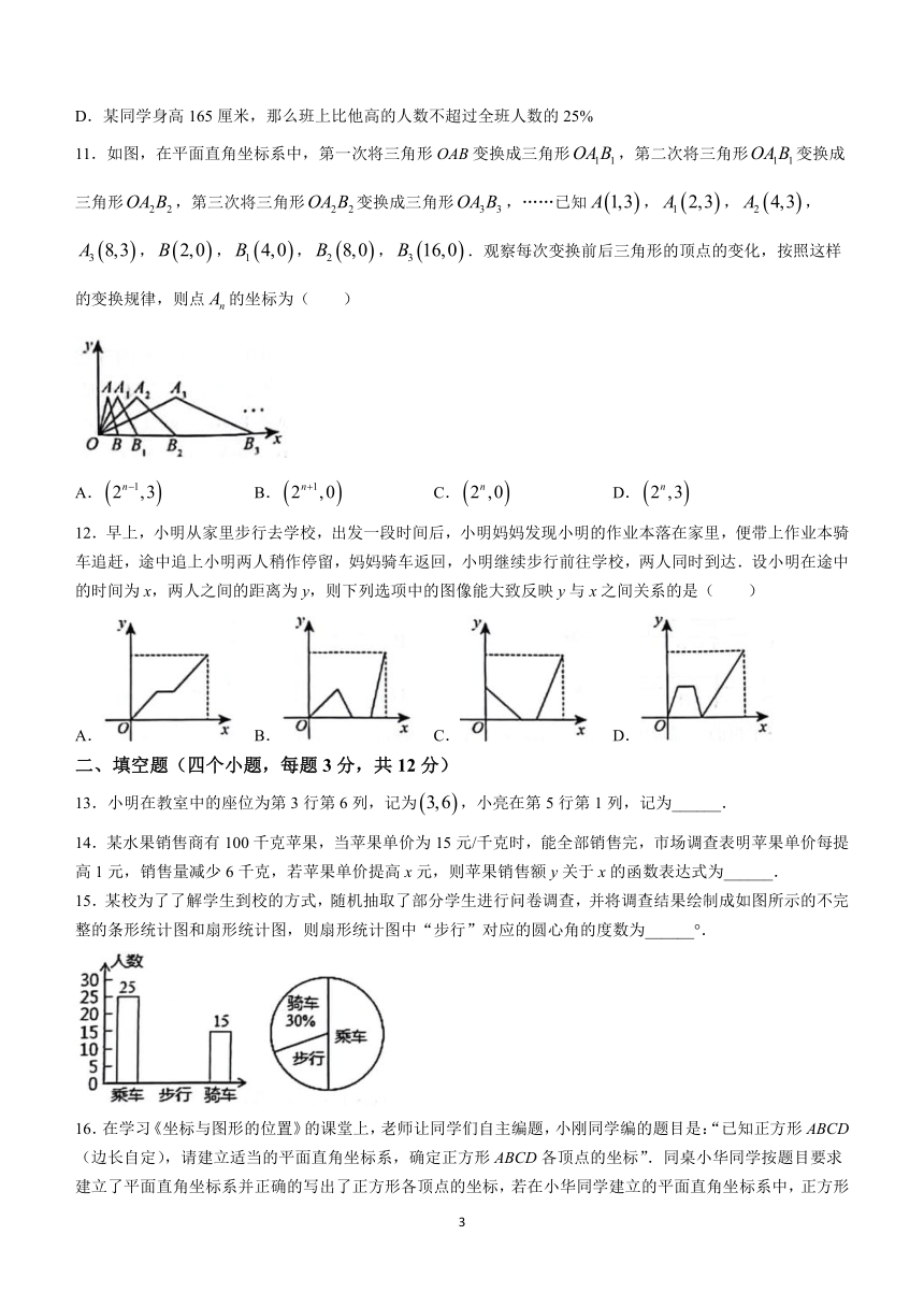 河北省邯郸市经济技术开发区2023-2024学年八年级下学期期中数学试题(含答案)