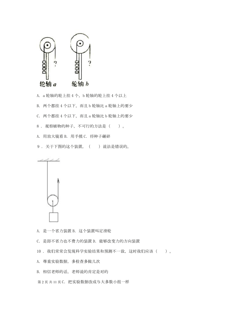 教科版科学 小升初 专项训练：专题《技术与工程》(一)（含答案）