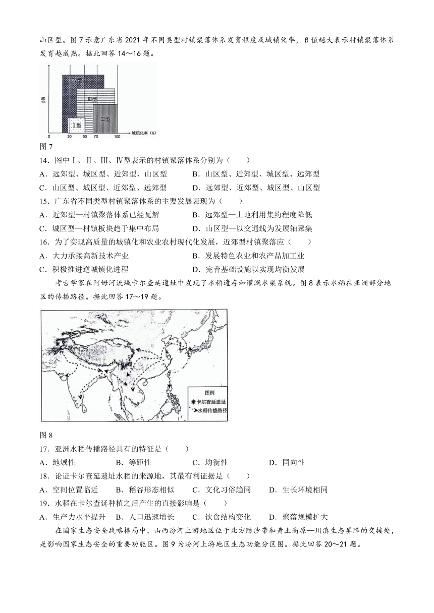 江苏省南京市2024届高三下学期二模试题 地理(含答案 )