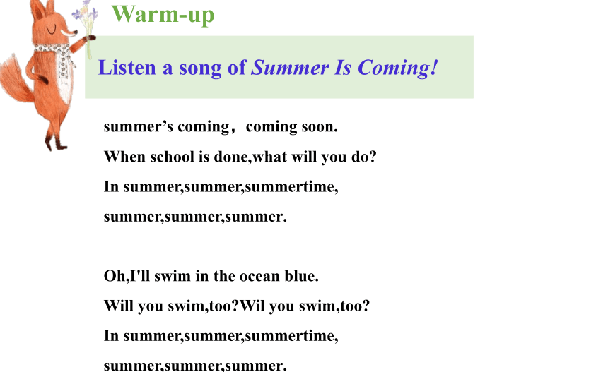 Lesson 13 Summer Is Coming! 课件（17张PPT，无素材）