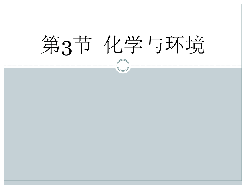 京改版九年级下册化学 13.3化学与环境 课件(21张PPT)