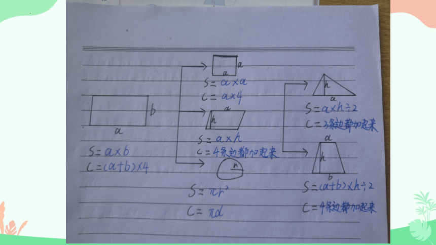 苏教版六年级数学下册（第七单元总复习 平面图形的周长和面积）（课件）(共14张PPT)