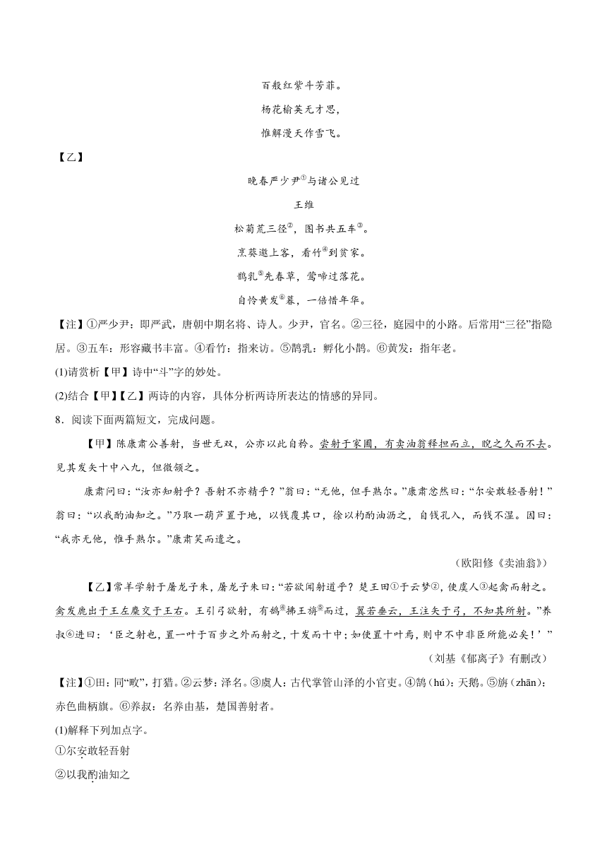 江苏省连云港市2023-2024学年七年级下学期期中语文试题（含解析）