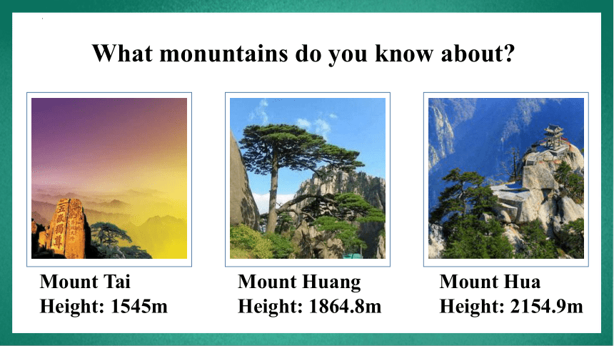 （新课标）Unit 7 Section A (3a-3c)课件 （新目标八年级下册Unit 7 What's the highest mountain in the world?）