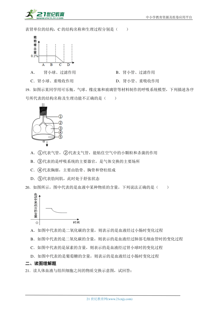 【查漏补缺】北师大版生物七年级下册期末训练卷二（含答案）