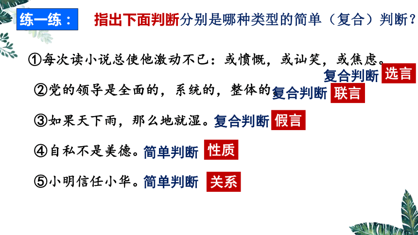 5.3 正确运用复合判断（上）课件(共28张PPT)-2023-2024学年高二政治（统编版选择性必修3）