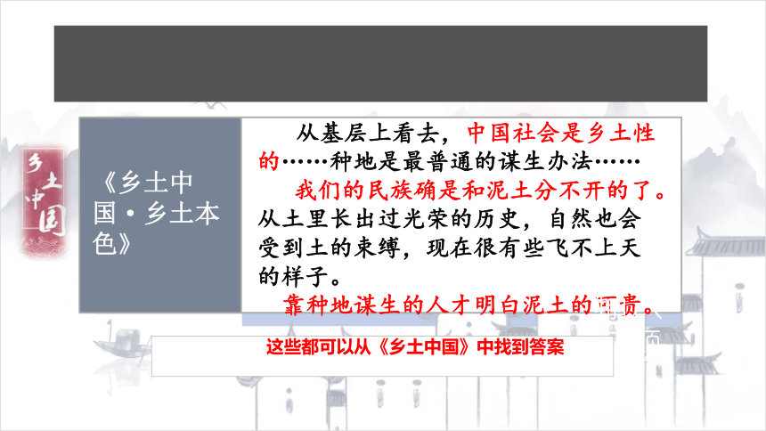 第五单元《乡土中国》课件(共21张PPT)统编版高中语文必修上册