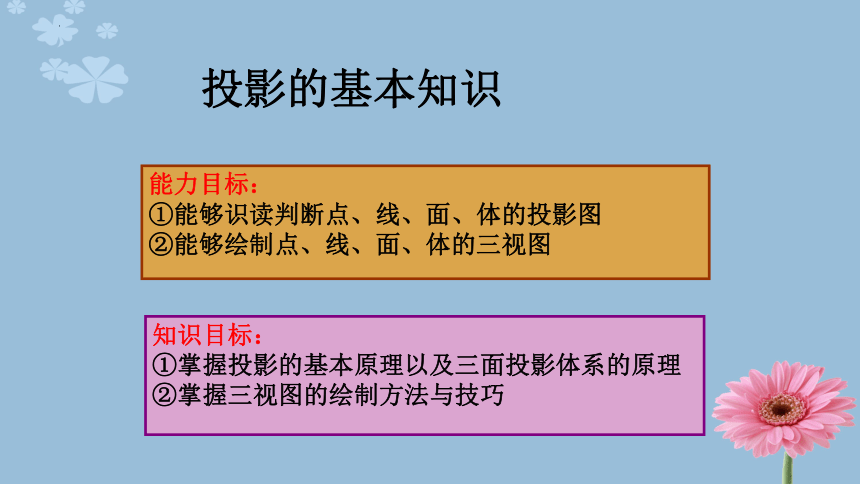 2.1 投影的基本知识 课件(共23张PPT)《土木工程识图（房屋建筑类）》同步教学（中国铁道出版社）
