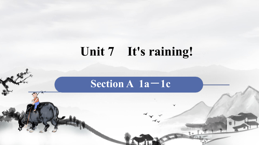 Unit 7 Section A  1a－1c 课件+内嵌音频（新目标七下Unit 7 It's raining!）