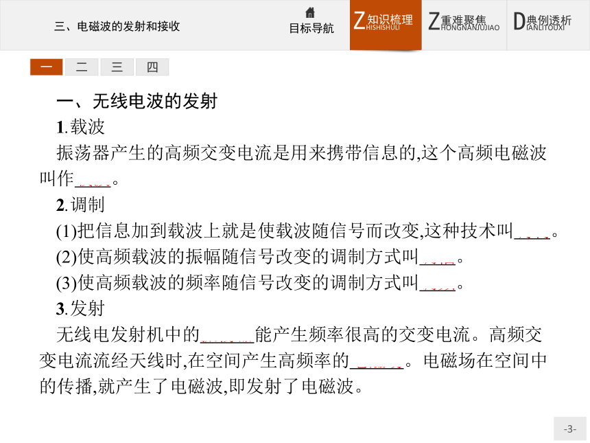 高中物理人教版选修1-1课件：4.3 电磁波的发射和接收17张PPT