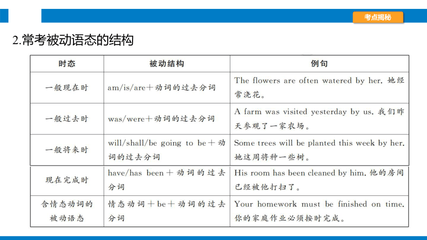 2024浙江省中考英语二轮专项复习　动词的语态课件(共19张PPT)