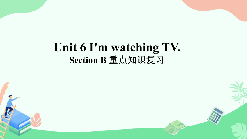 Unit 6  I'm watching TV. Section B 复习课件（人教新目标版七年级下册）