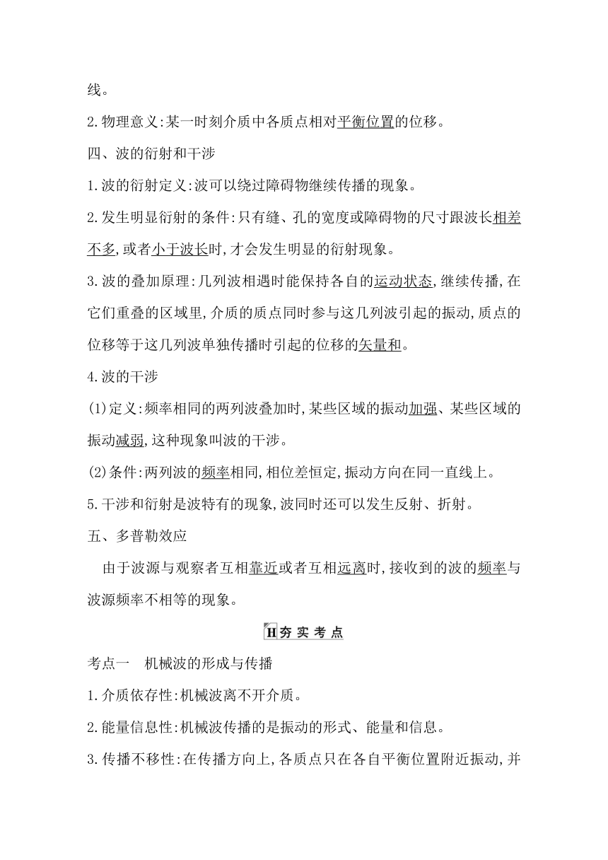 第12 章　机械波　波动图象复习学案 Word版含解析