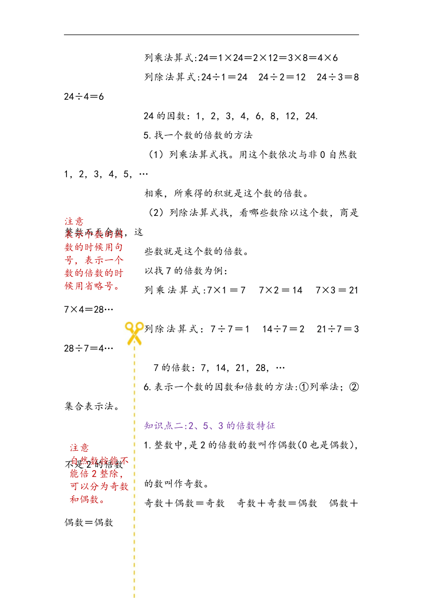 第三单元 因数与倍数 易错题讲义 四年级下册数学青岛版（五四学制）