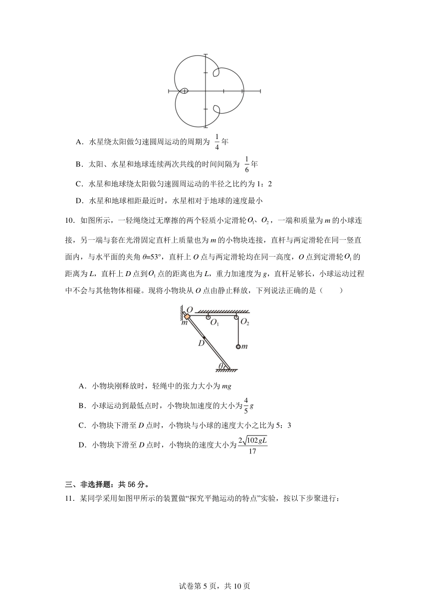 2023-2024学年湖南省浏阳市重点校联考高一下学期期中物理测试卷（含答案）