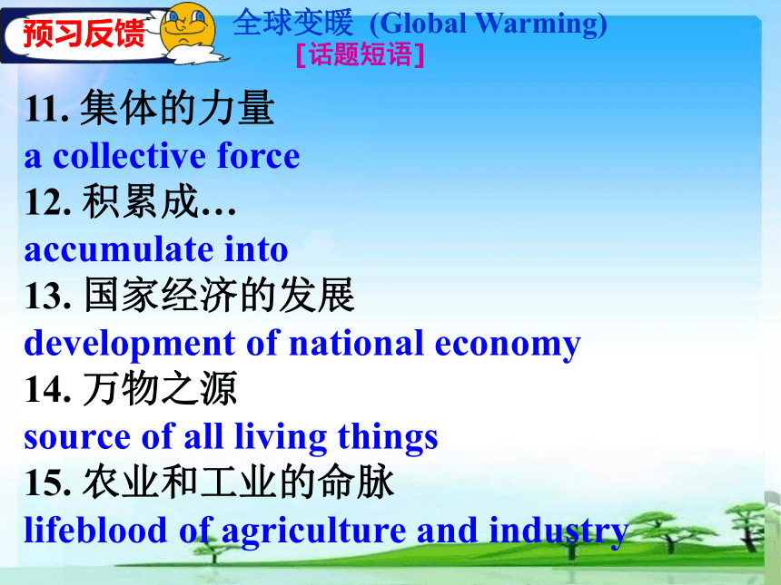 人教版高中英语选修六Unit4 Global Warming Period 3 Sentences and writing课件(共44张PPT)